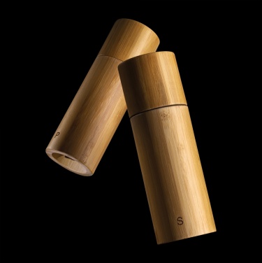 Logo trade promotional merchandise picture of: Ukiyo bamboo salt and pepper mill set